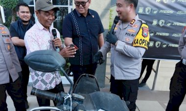 Polres-Gresik-Ungkap-Curanmor,-Seorang-Petani-Balongpanggang-Senang-Motornya-Kembali