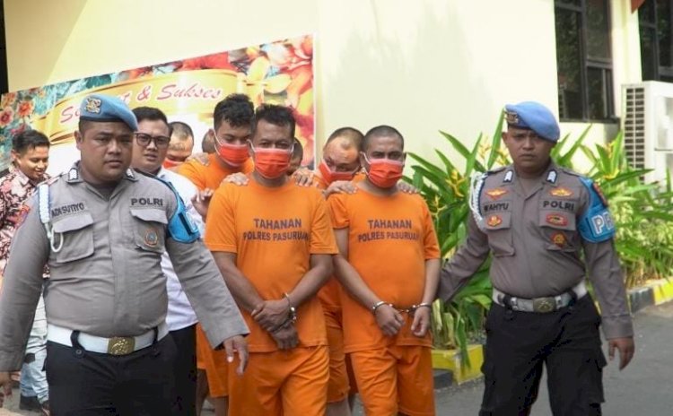 Polres Pasuruan Berhasil Ungkap 4 Kasus Menonjol dan Amankan 5 Tersangka