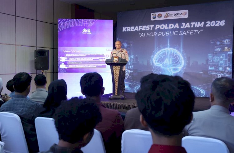 Hari Bhayangkara ke -80 Polda Jatim Dorong Pemanfaatan AI untuk Keamanan Publik Melalui KREAFEST 2026